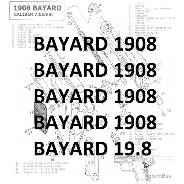 clat pistolet BAYARD 1908 calibre 7.65 (envoi par mail) - VENDU PAR JEPERCUTE (m2508)