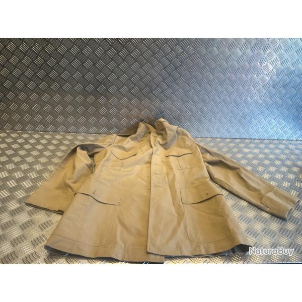 Blazer veste chemise militaire beige officier combat uniforme paul boye paris arme franaise rtro