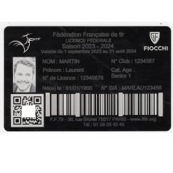 FFT! Licence de tir en aluminium gravé au laser (Recto)