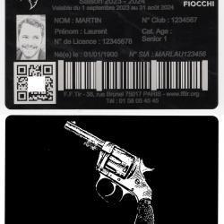 FFT! Licence de tir en aluminium gravé au laser (Recto / Verso)