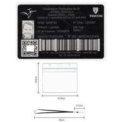 FFT!  Licence de tir en aluminium gravé au laser (Recto) + Porte badge