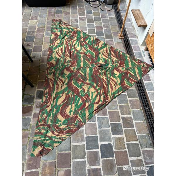 Demi toile de tente / poncho Arme Franaise camouflage guerre Algerie  (18)