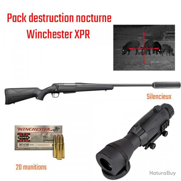 Pack Nocturne Winchester XPR Canon filet avec silencieux 1/2X28 UNEF