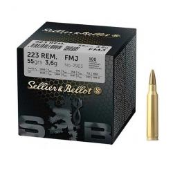 Munitions Sellier & Bellot 223 Rem FMJ 55gr x100