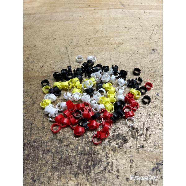 Lot de 100 bagues de reprage diamtre 8