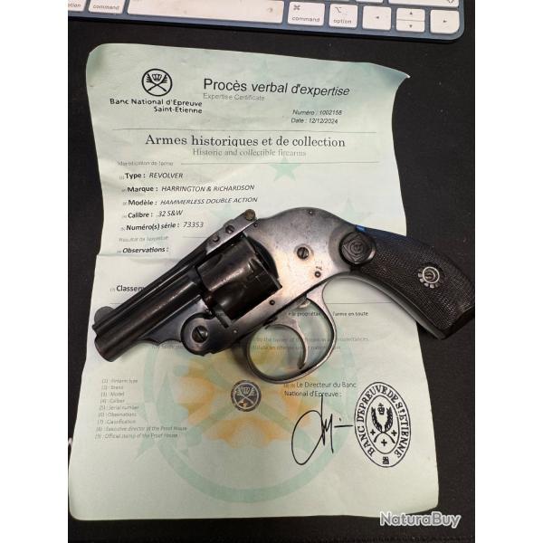 ultra rare harrington snubnose 32 sw hammerless