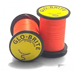 glo brite floss 25 yd soie de montage orange feu