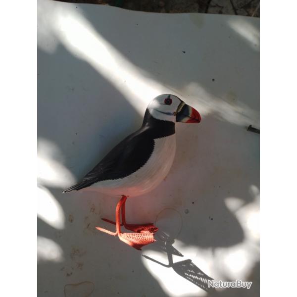 figurine bois macareux moine