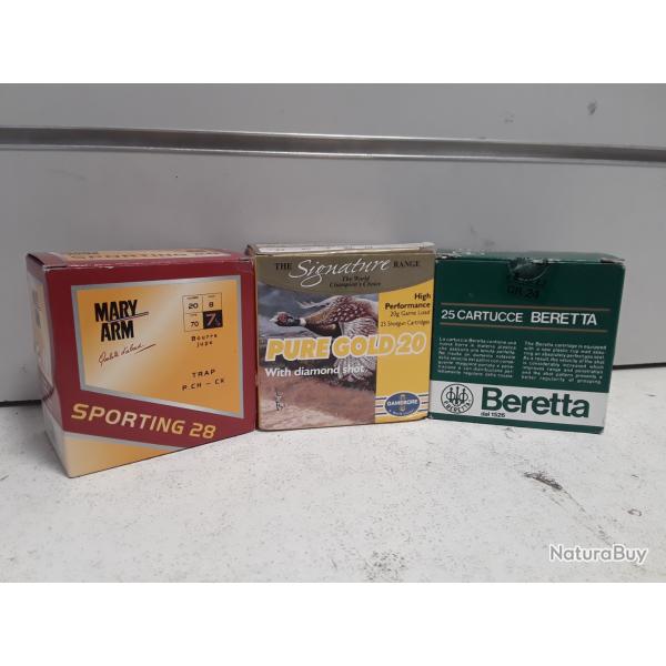 Lot de 75 cartouches calibre 20