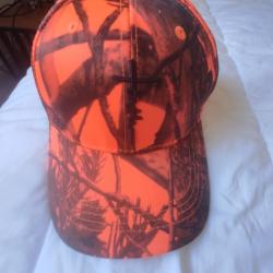 Casquette de chasse camo orange