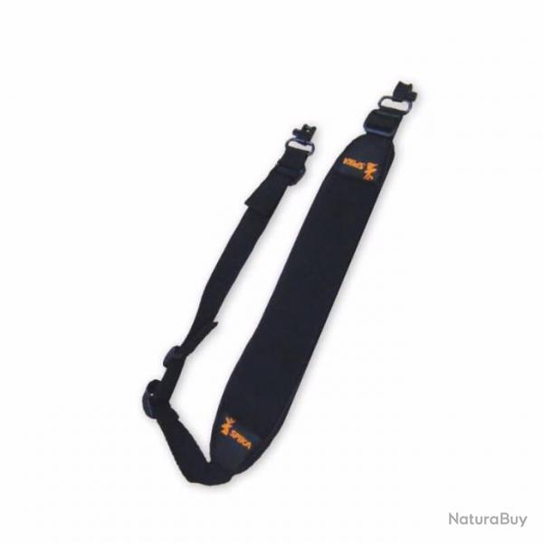 Bretelle en noprne noire pour carabine Spika