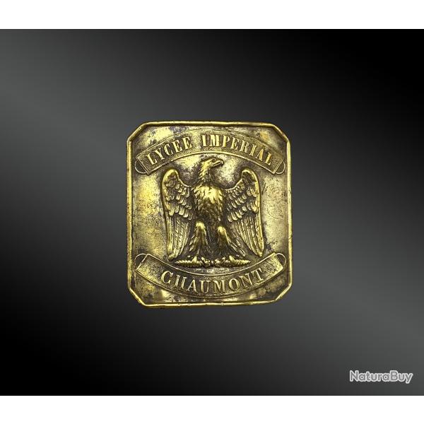 Plaque de ceinturon : Lyce Imprial CHAUMONT France, priode second Empire