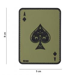 Patch 3D PVC As de pique vert