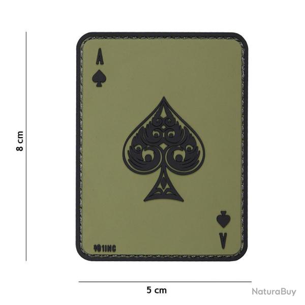 Patch 3D PVC As de pique vert