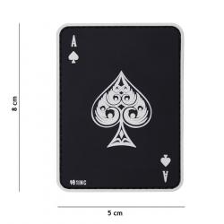 Patch 3D PVC As de pique noir