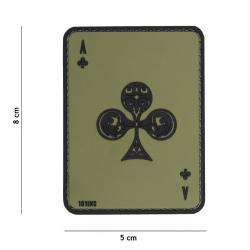 Patch 3D PVC As de trèfle vert