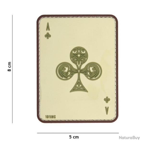 Patch 3D PVC As de trfle Sable