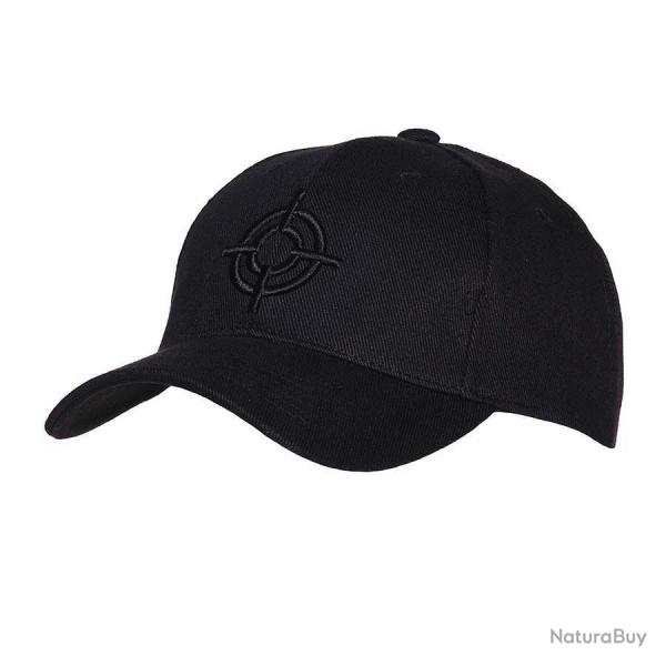Casquette Baseball Fostex uni & logo noir (Couleur Noir)