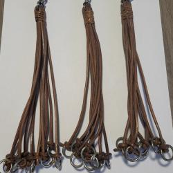 Lot 3 Porte gibier  oiseaux cuir 10 anneaux
