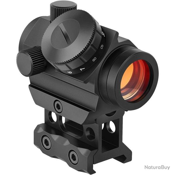 Viseur Point Rouge 2 MOA Reflex 1x25mm tanche Antichoc et Antibue  Avec Montage Picatinny 20mm