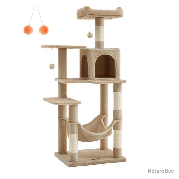 Arbre  chat hamac tour de jeux 143 cm gris clair 12_0003853