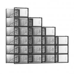 Boîte à chaussures transparent lot de 12 boîte de rangement pointure 44 empilables pour collections