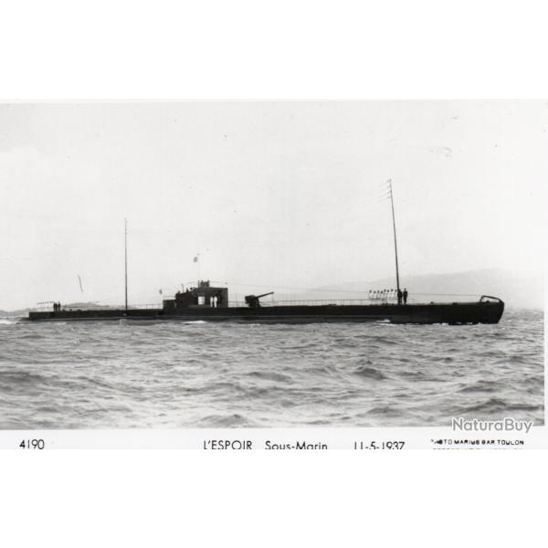 CPA - MARINE DE GUERRE - Sous - Marin " LESPOIR " 11-5-1937 N1480