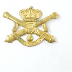 Insigne / badge de coiffe Armée Belge WW2 - Albert Ier. Attaches cassées