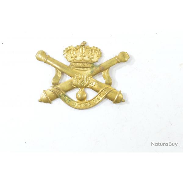Insigne / badge de coiffe Armée Belge WW2 - Albert Ier. Attaches cassées