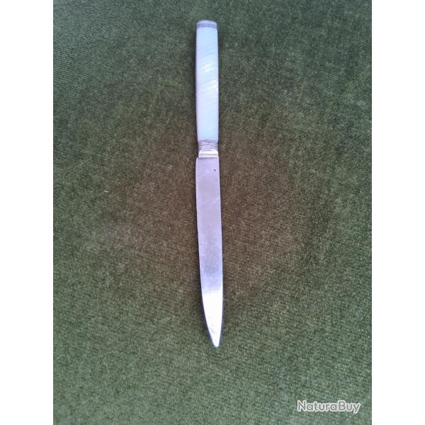 Couteau droit 18me argent massif