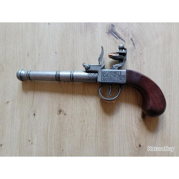 Rplique d'un pistolet anglais  silex "London" du XVIII? sicle