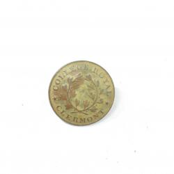 Bouton d'uniforme Collège Royal de Clermont, Monarchie de Juillet, Premier Empire. Mauvais état