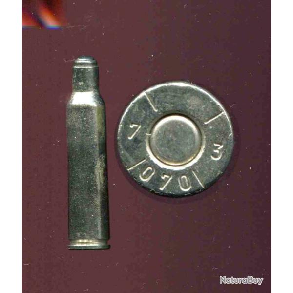 6.5 x 55 KRAG Mle 1894 (Mauser) - tire rduit petite balle nickel - marquage : /7/3/070.