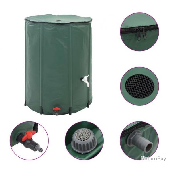 Rservoir eau de pluie pliable 250 L vert 60x98 cm PVC pratique rcupration solution durable