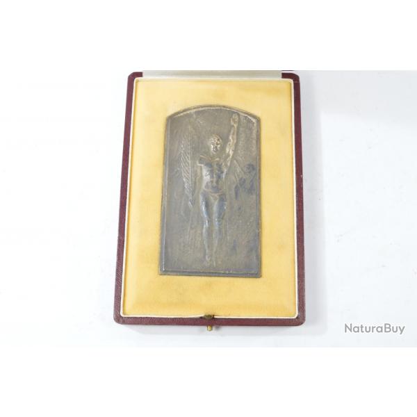 Mdaille de table / plaquette Bronze argent signe Joseph Witterwulghe Annes 1950. BELGIQUE