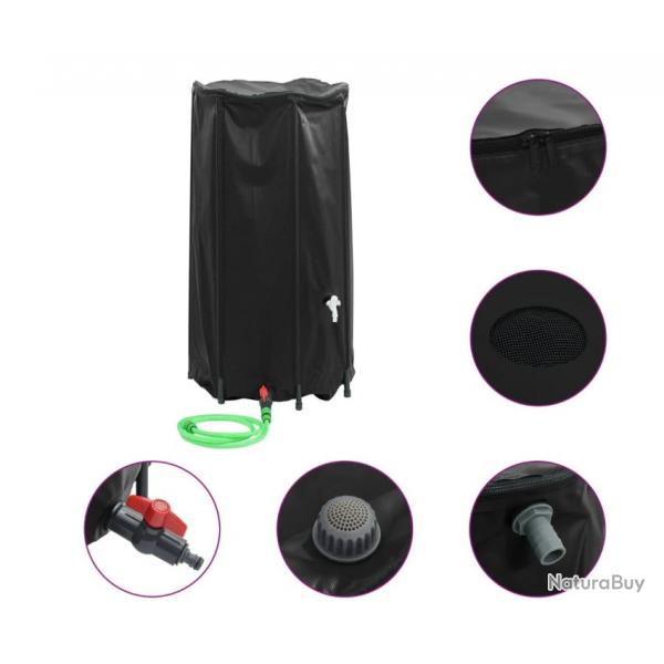 Rservoir eau robinet pliable 250 L PVC noir rcupration eau jardin pratique solution