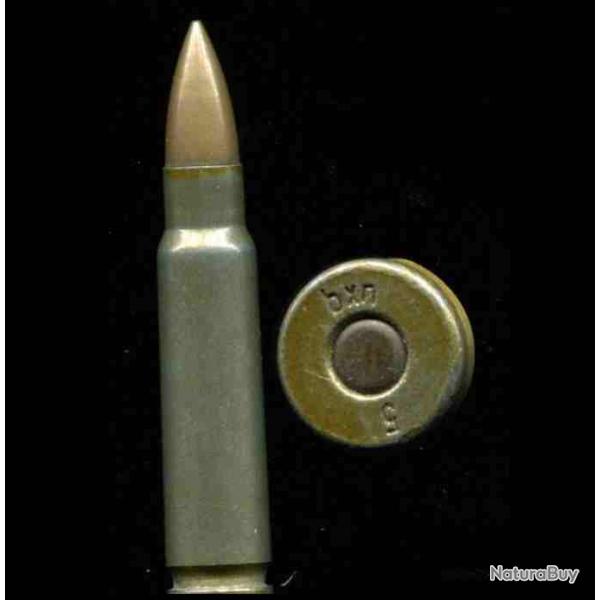 7.62 x 45 CZ - tui acier - balle cuivre - marquage : bxn 56