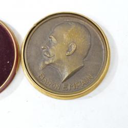 Médaille de table Bronze Baron Empain 1902 - 1952 C.F.L. Congo belge Colonie BELGIQUE R. Cliquet