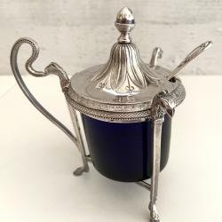 Moutardier en Argent Massif (950°/°°°) Poinçon 1er Coq Époque Empire Consulat