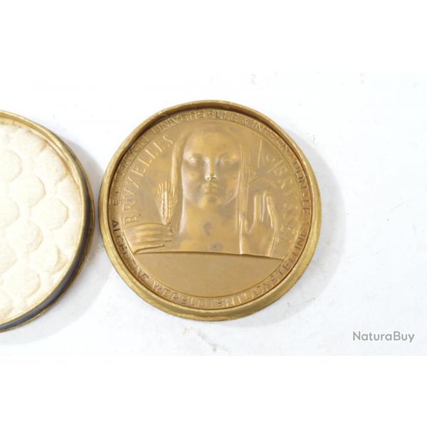 Mdaille de table Bronze Exposition Universelle de Bruxellles 1958 RAU BRUSSEL