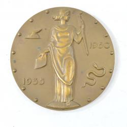 Médaille de table Bronze comité de la cote de la bourse de Bruxelles Belgique. 1960. FISCH