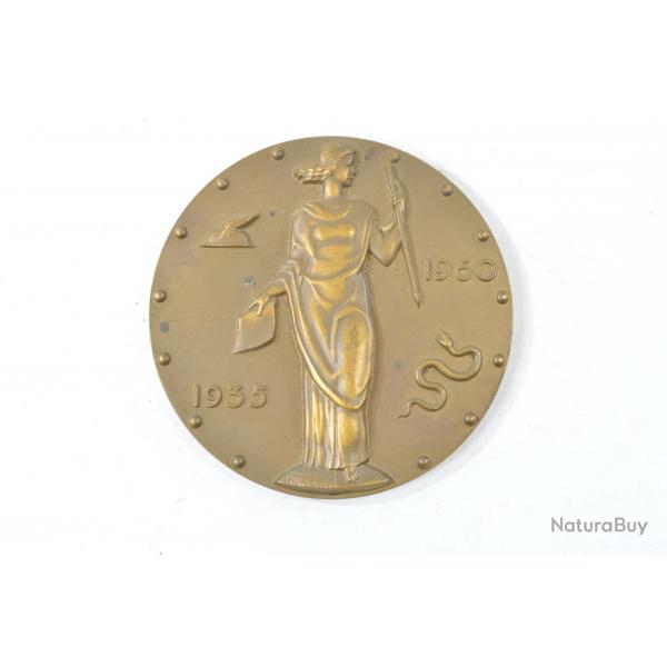 Mdaille de table Bronze comit de la cote de la bourse de Bruxelles Belgique. 1960. FISCH