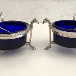 Salières en Argent Massif (950°/°°°) Poinçon 1er Coq Époque Empire Consulat 1800