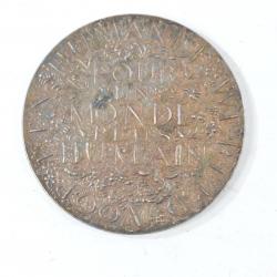 Médaille de table Bronze argenté Belgique, Exposition internationale de Bruxelles 1958