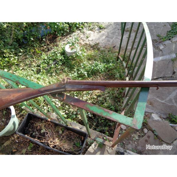 Lot de fusil de chasse Lefaucheux en pave