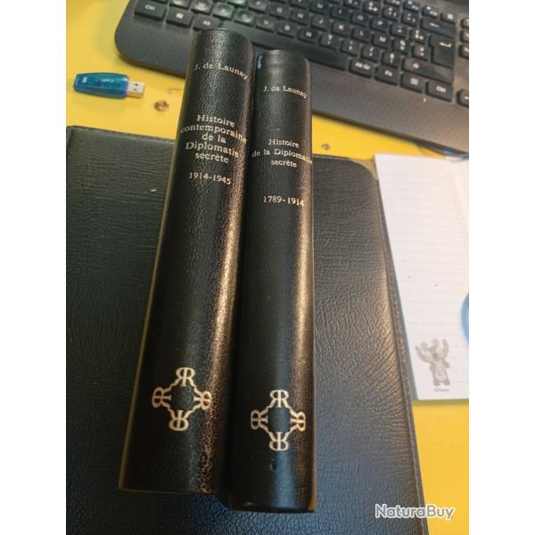 Histoire de la diplomatie secrte 1789-1914 et 1914-1945 lot de 2