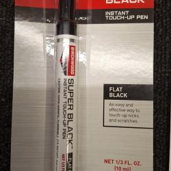 Stylo de retouche Super Black noir mat birchwood casey