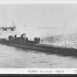 CPA - MARINE DE GUERRE  - " FLOREAL  " SOUS - MARIN 1909 - N&deg;1487