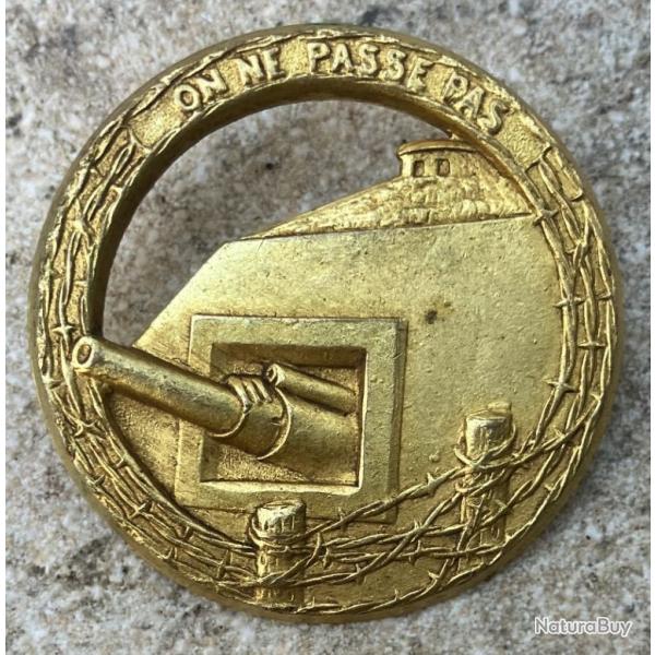 Insigne de Beret Troupes de Forteresse-Ligne Maginot-Poinon AB