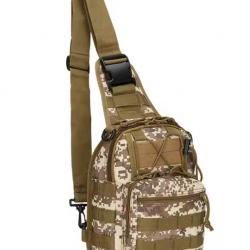 Sac Bandoulière Tactique Militaire Molle Sac de Poitrine Sacoche Sport Outdoor 22x29x12 cm Acu